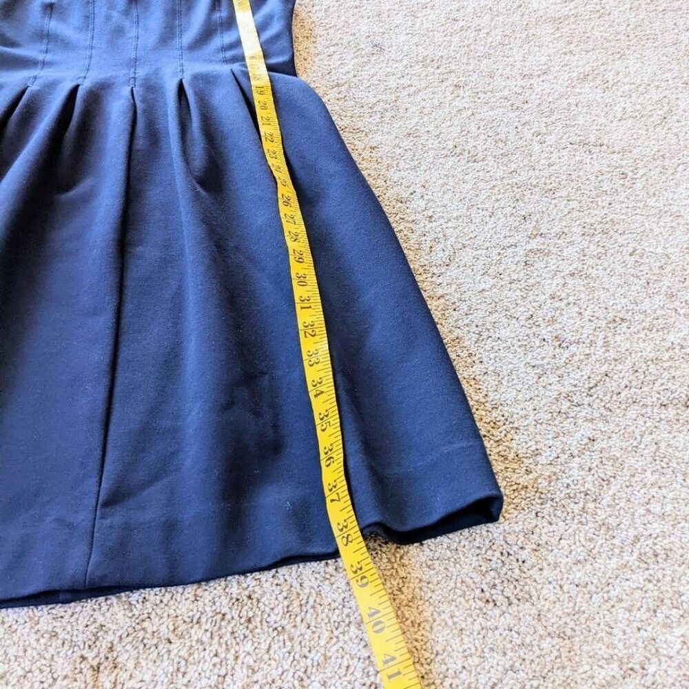 Nave Blue J. Crew Stretch Ponte Dress 8 Classic Event Preppy Coastal - Picture 8 of 11